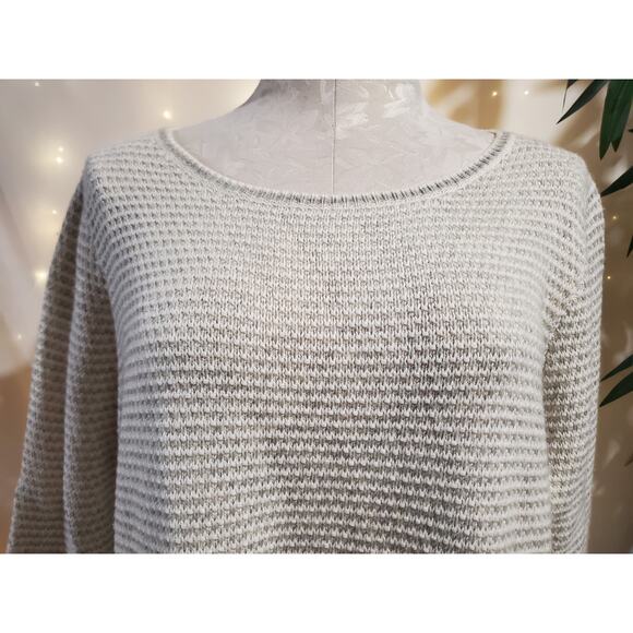 J. Crew Factory Chevron Stitch Boatneck Sweater Womens Size XL Wool Blend Knit - Picture 5 of 11